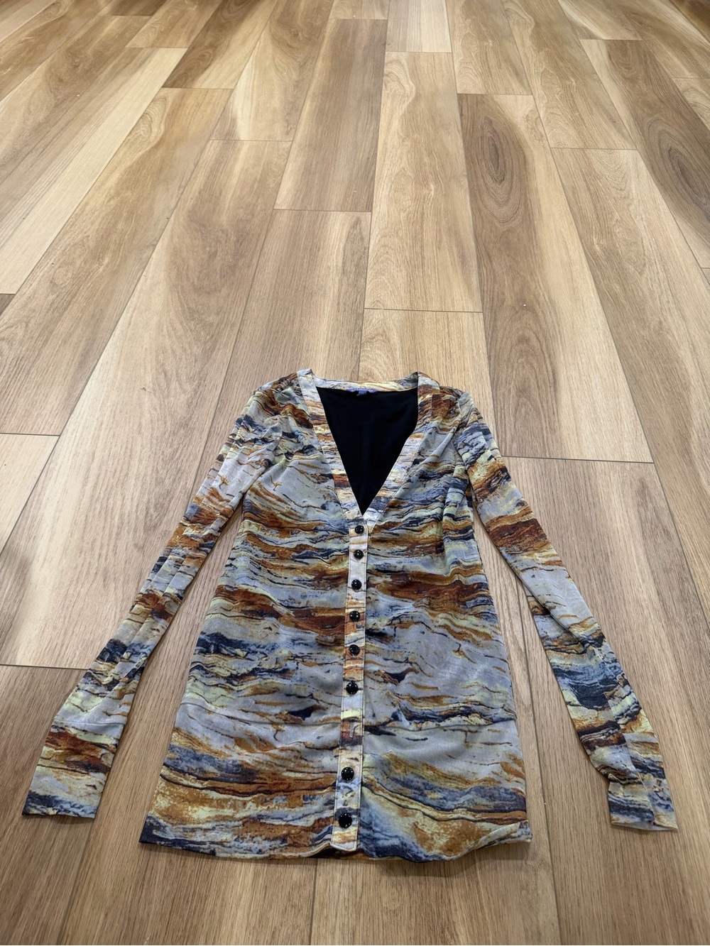 Vivienne Tam Purple Label abstract button Top
